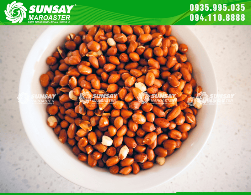 Đậu phộng rang hạt chín đều, thơm và không bị nát