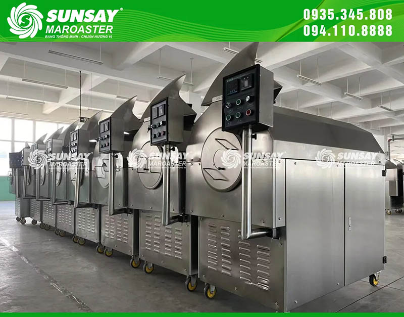 Máy được cấu tạo từ vật liệu INOX 304 đảm bảo vệ sinh an toàn thực phẩm trong quá trình chế biến