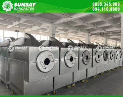 Máy rang hiện đại giúp giữ nguyên bản vị của hạt, không bị ám khói và không mất dưỡng chất của hạt
