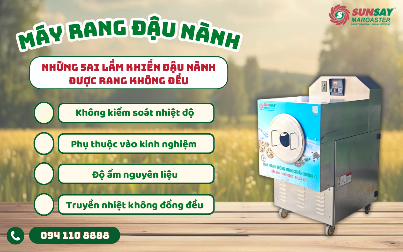 Rang đậu nành chín đều