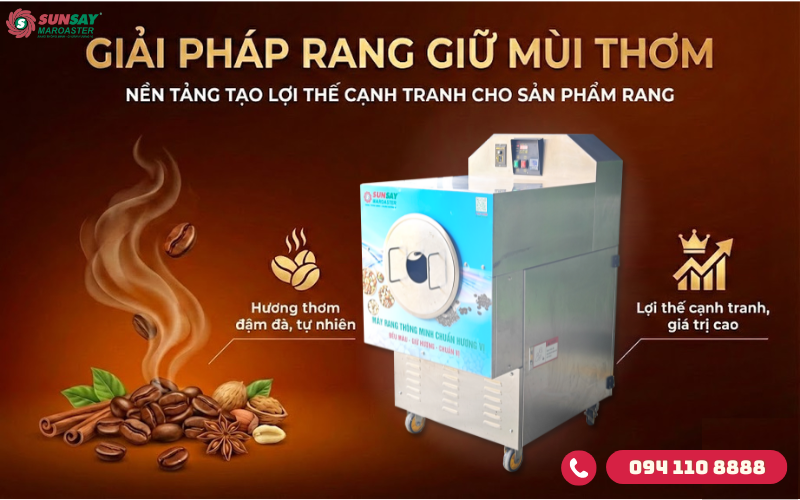 Giải pháp rang giữ mùi thơm