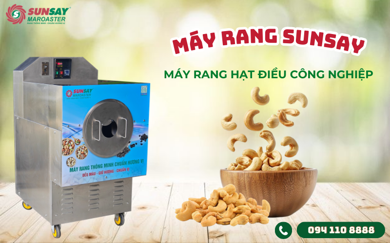 Máy rang hạt điều công nghiệp