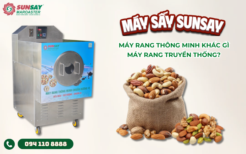 Máy rang thông minh khác gì máy rang truyền thống