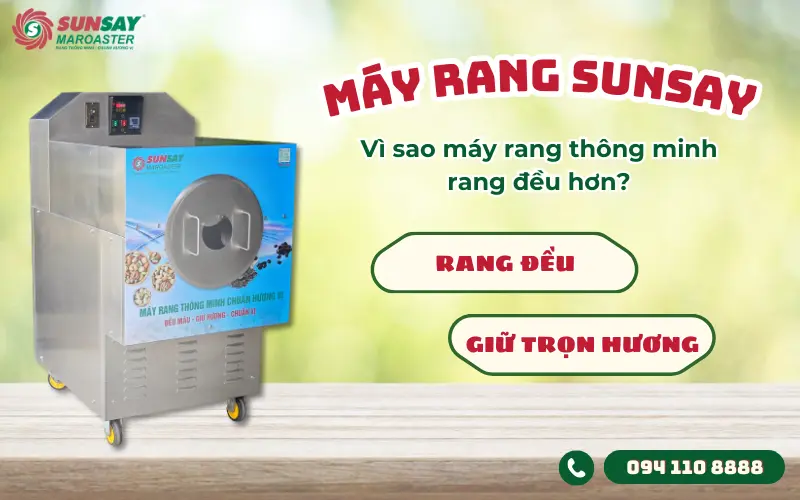 Vì sao máy rang thông minh rang đều hơn?