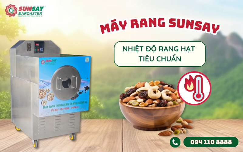 Nhiệt độ rang hạt tiêu chuẩn