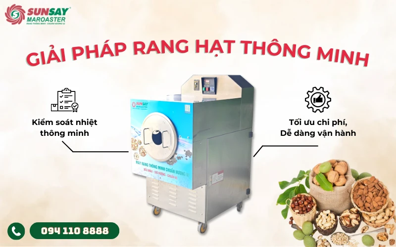 Giải pháp rang hạt thông minh