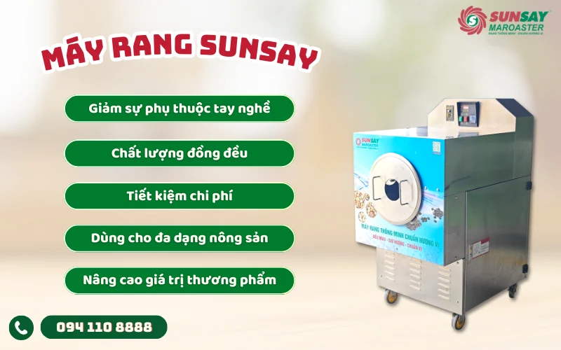Dây chuyền rang hạt nông sản