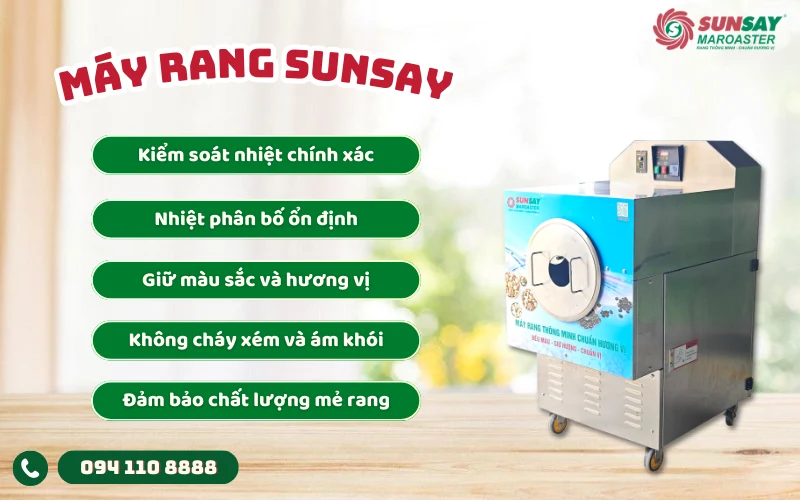 Máy rang đậu nành công nghiệp