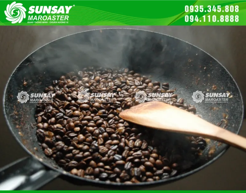 Hạt rang bị cháy